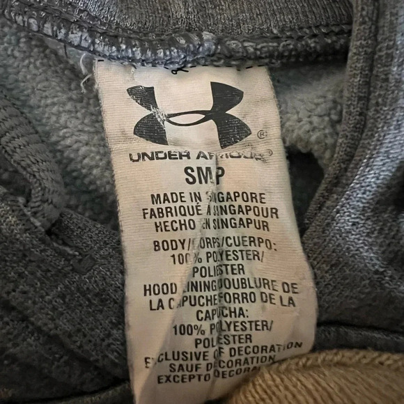 Under Armour Hoodie Sweatshirt Men’s Size S gray Pullover - Picture 9 of 9